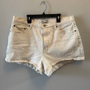 Abercrombie & Fitch The Mom Short High Rise Women's Size 33 Beige